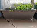 九千谷 种菜盆种花盆阳台长方形大花盆灰白色1个装霍伦花盆带吸水盘3613 实拍图