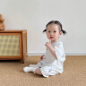 班喜迪婴儿衣服夏季薄款超萌宝宝连体衣满月百天新生儿短袖哈衣爬服夏装 白色 90cm 晒单实拍图