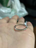BREZ心动信号S999情侣对戒纯银开口可调节戒指生日情人节礼物送男女友 999心动信号对戒男款 活口可调节 实拍图