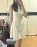 UR2025春季新款女装时尚气质褶皱收腰短款连衣裙UYY750029 米白 M 实拍图
