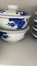 睿初带盖菜盘子汤碗青花瓷碗碟套装碟子陶瓷和合器微波炉餐具景德镇 7英寸汤碗 实拍图