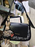 CLEVER & KETCH包包女包腋下包新款轻奢高质感斜挎单肩包 生日礼物送女友 黑色 实拍图