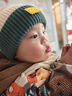 柠檬宝宝儿童帽子秋冬男女童毛线帽保暖护耳宝宝小孩针织帽 维罗橘绿 48  实拍图
