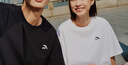 安踏（ANTA）【快干棉】T恤男女同款2025夏季情侣吸湿排汗LOGO宽松休闲短袖t恤 【小logo】基础黑8125-6 3XL /男190 实拍图