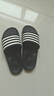 paul frankPaul Frank/大嘴猴拖鞋男夏季外穿户外家居防滑条纹情侣拖鞋男士 黑色条纹 43 实拍图