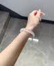 冰种飘花玉髓白月光高冰玛瑙手镯女荔枝冻天然冰透ins风新款镯子 标准款-10%客户的选择 52-53 实拍图