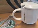 星巴克（Starbucks）杯子陶瓷马克杯经典黑白情侣咖啡水杯带盖勺大容量家用礼物盒装 白色单杯+金色勺子+瓷盖 实拍图