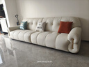 冬熊棉花糖真皮沙发法式奶油风客厅小户型轻奢白色钢琴键云朵沙发 【四人位2.8米】 进口纳帕牛皮【旗舰版】凝胶记忆棉+6CM紫罗兰 实拍图