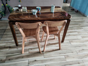 实木椅子餐椅家用餐桌椅商用简约靠背椅木头复古意式专用餐厅凳子 樱桃木色 优选橡胶木 实拍图