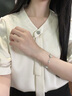 礼意久久施华洛世奇元素四叶草银手链女士生日礼物女生高级感送女友老婆 实拍图
