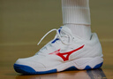 美津浓（MIZUNO）CYCLONE SPEED CN排球鞋综合室内外训练鞋男女款羽毛球鞋乒乓球鞋 白红蓝 V1GA218125 36.5 =230mm 实拍图