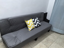 沐乐旭沙发折叠两用沙发床三人位出租房公寓经济型客厅布艺沙发 深灰色【80%顾客选择】 三人位 1.8m +2抱枕 实拍图