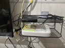 梵俪琳墙上置物架墙壁路由器收纳盒机顶盒挂墙放置架免打孔盒子wifi宽带 黑色-双层30CM 实拍图