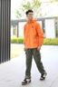 骆驼（CAMEL）梭织加绒连帽风衣男防泼水休闲外套 J13CZ0L7070A 甜椒橙 XXXL 实拍图