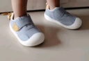 婧麒（JOYNCLEON）婴儿学步鞋0-1岁春夏秋季防滑机能鞋1到3岁婴儿鞋男女宝宝儿童鞋 浅灰色 【四季款】 21 码(内长15cm 脚长14.5cm) 实拍图