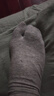 猫人二趾袜4双中筒袜棉质女薄款二指木屐袜两指两趾长袜夏季分趾袜拇 2双卡其+2双灰色 均码 （35-39码） 实拍图