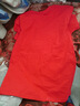 夏季纯棉短袖男女同款宽松休闲短袖T恤情侣潮流百搭ins圆领半袖 红色 L 125-140斤 实拍图
