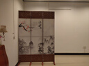 中式简易折叠可移动屏风遮挡板帘客厅隔断墙卧室现代简约办公室 双面图案送底座（加厚加粗） 2.2米高3扇一组1.5米宽 实拍图