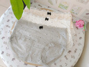 雅鹿内裤女生纯棉抗菌全棉裆纯欲风性感蕾丝中腰无痕波点少女三角裤头 【白色+灰色+奶黄】 3条 L （建议100-120斤） 实拍图