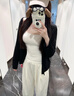 CleainKorte小吊带背心女带胸垫一体式文胸内衣打底内搭夏季冰丝美背无痕薄款 【长款】白色【时刻呵护】 M （适于85-105斤） 实拍图