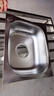 倾山空挂墙式洗手盆洗碗池不锈钢水槽小单槽带支撑架子套餐洗菜盆洗碗盆 0.7薄31*37套餐一 实拍图