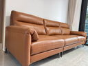 源氏木语客厅家用轻奢头层牛皮质沙发2.78米大三人位（浅棕灰全真皮） 实拍图