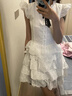 微光里连衣裙女装夏季新款韩系学院风小飞袖甜美公主蛋糕裙温柔气质穿搭 白色蛋糕裙M码【建议100斤以内】 实拍图