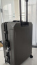 欧遥行李箱可上飞机小型登机箱男士商务出差皮箱子结实耐用铝框拉杆箱 深灰色【USB充电口+侧挂钩】 28英寸 【终身质保+备用轮+箱套】 实拍图