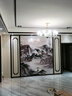 新中式意境山水墙布电视背景墙壁布茶室沙发壁纸无缝影视墙8d壁画 无缝绒底18d超浮雕貢绸布 定制 实拍图