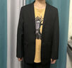 罗蒙（ROMON）西服套装男士小西装外套职业正装修身休闲伴郎服 灰色2XL 实拍图