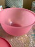 特百惠（Tupperware）奇妙果菜篮带滤筛发面盆保鲜盒 4.3L洗菜蓝沥水篮豆芽器 奇妙果菜篮-柔蜜粉 4.3L 实拍图