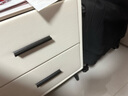实木轻奢床头柜简约现代主卧家用迷你岩板50cm简约储物收纳柜 米白色【全实木】双抽 35*40*48cm 实拍图