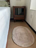 向往纯棉浴室吸水地垫轻奢高级卫生间门口脚垫加厚酒店地巾家用防滑垫 【双相椭圆】-杏驼（双面加厚） 50*80CM 实拍图