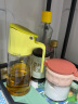 居元素 玻璃油壶自动开合防漏不挂油大容量酱油醋调味瓶500ml 柠檬黄 实拍图