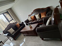 思美琢美式沙发复古实木真皮沙发头层牛皮广东佛山简美田园风格客厅家具 三人位 实拍图