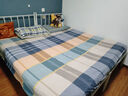雅鹿a类全棉床笠单件180x200纯棉床单席梦思床垫床罩保护套单人床笠罩 都市英伦--三倍加厚款 （水洗棉） 简约单床笠系列-- 200cm*220cm 实拍图
