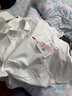浪莎白衬衫短袖女夏季薄款宽松通勤职业蓝色衬衫女装气质正装白色衬衣 实拍图