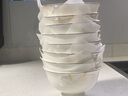 厚秀堂景德镇碗家用吃饭10个装 骨瓷碗陶瓷碗套装 防烫米饭碗面碗可微波 银杏 5英寸 10个 实拍图