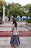 荧蒂连衣裙韩系短袖T恤女休闲套装女2025夏新款格子半身裙两件套装女 T恤+半身裙【套装】 M 实拍图