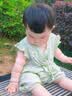 wua·wua婴儿衣服夏季薄款0-12个月女宝宝连体衣套装公主款哈衣外出夏装 薄荷绿+发带+三双袜+花儿帽子 80cm （适合9-12月 体重16-20斤） 实拍图