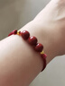 2025年太岁红绳手链男女儿童本命蛇年属蛇佩戴吉祥物手绳化护身符 朱砂圆形三颗手脚链（1个装） 实拍图