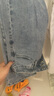 真维斯（JEANSWEST）牛仔裤女2025夏季显瘦高腰拖地直筒宽松阔腿裤潮流百搭浅蓝XL 实拍图