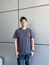 gxg.jeans男装  多色字母绣花基础凉感休闲圆领短袖T恤男 25年夏新品 深灰色 XL (180) 实拍图