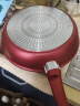 特福Tefal不粘锅平底锅 红钻煎锅28cm 电磁炉通用法国制造G26206 实拍图