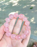 【招桃花】粉水晶手串马达加斯加果冻体粉晶女款转运手链小众礼物 【招桃花】8~9mm粉水晶手链 实拍图
