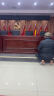 莘越会议室主席台长方形领导发言台条形演讲台大型会议前排长条桌 红胡桃色 2.1*0.6*0.76米 实拍图