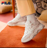 FILA 斐乐山丘鞋COLLINA女鞋复古运动鞋春新款户外休闲老爹鞋 棉花糖/朴色-MA 40 实拍图