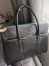 铂派公文包男真皮手提包商务出差大容量电脑包单肩斜挎包生日礼物 意大利植鞣皮-小号黑色 -配肩带 公文包 实拍图