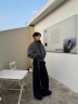 WASSUP HERMU官方外套男春秋季cleanfit风短款美式飞行夹克学生立领加棉棒球服 黑色 XL （推荐135-150斤） 晒单实拍图