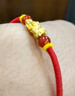 中国黄金（CHINA GOLD）黄金招财貔貅转运珠手链情侣款手绳老情人节生日礼物送女朋友老婆 【京速达】富贵貔貅手链【红绳】约0.5-0.6g 实拍图